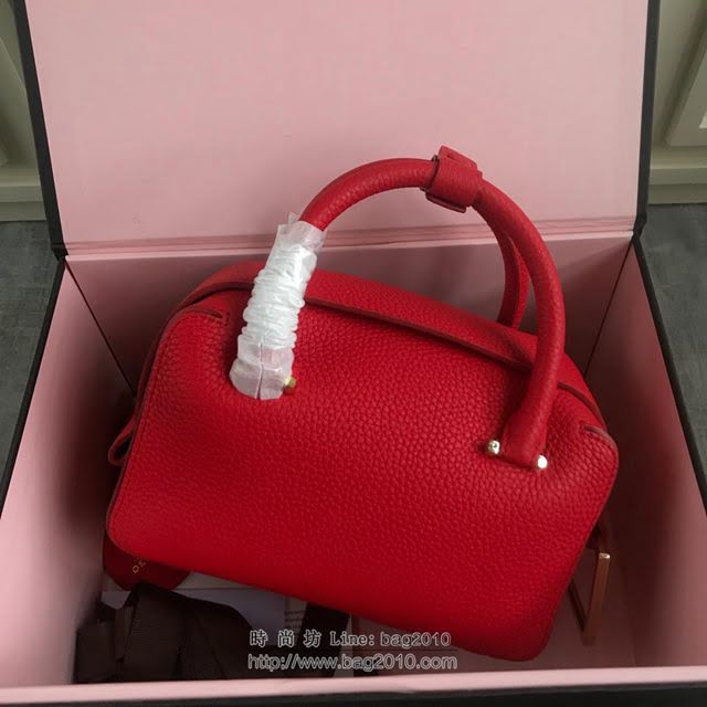 DELVAUX女包 Delvau單肩斜挎包 半手工Cool box 小號 德爾沃女手提包 手拎包 大紅色  fcs1197